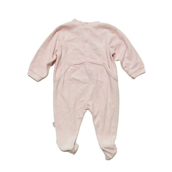 Absorba Light Pink Velour Footed PJ's - Picture 2 of 3